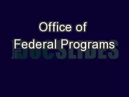 Office of Federal Programs