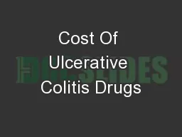 Cost Of Ulcerative Colitis Drugs