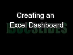 Creating an Excel Dashboard