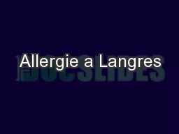 Allergie a Langres