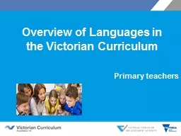 Overview of Languages in the Victorian Curriculum