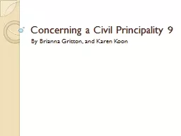 Concerning a Civil Principality 9