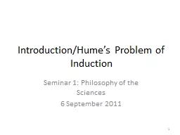 Introduction/Hume’s Problem of Induction