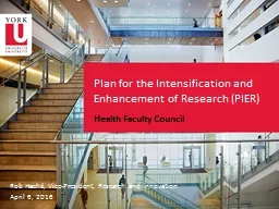 Plan for the Intensification and Enhancement of Research (P