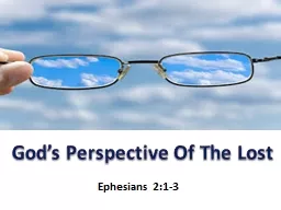 God’s Perspective Of The Lost