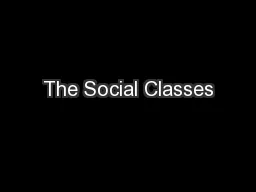 The Social Classes