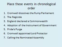 Place these events in chronological order