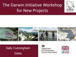 The Darwin Initiative Workshop for New Projects