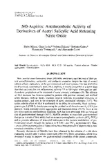 No aspirins antithrombotic activity of derivatives of acetyl salicylic acid releasing