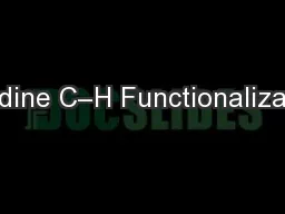 Pyridine C–H Functionalization