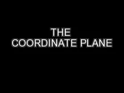 THE COORDINATE PLANE