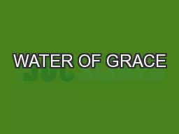 WATER OF GRACE