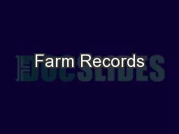 Farm Records