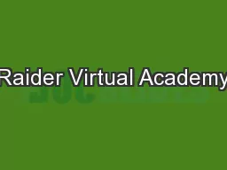 Raider Virtual Academy