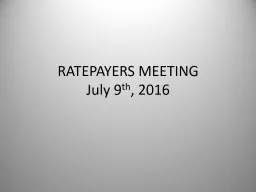 RATEPAYERS MEETING