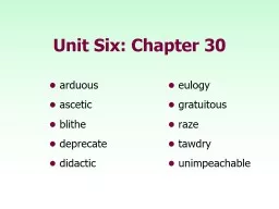 Unit Six: Chapter 30