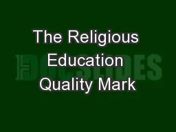 The Religious Education Quality Mark