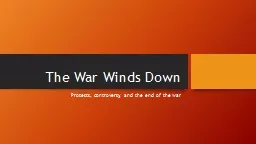 The War Winds Down