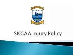 SKGAA Injury Policy