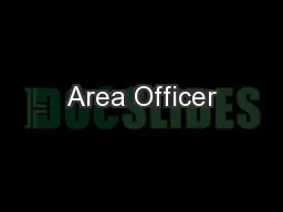 Area Officer
