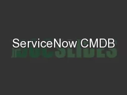 ServiceNow CMDB