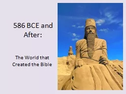 586 BCE and After: