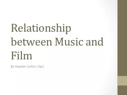 Relationship between Music and Film