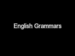 English Grammars