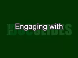 Engaging with
