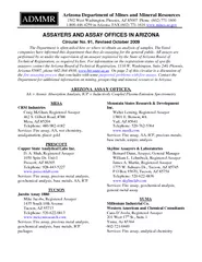 Arizona Department of Mines and Mineral Resources  Wes