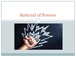 Referral of Powers