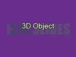 3D Object