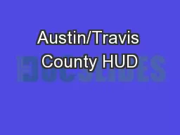 Austin/Travis County HUD