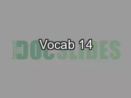 Vocab 14
