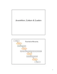 Assemblers Linkers  Loaders Translation Hierarchy  Tra
