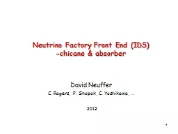 1 Neutrino Factory Front End (IDS)