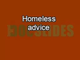 Homeless advice & assistance for tenants leaving the pr