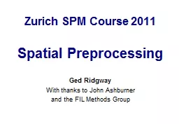 Zurich SPM Course 2011