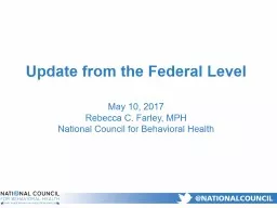 Update from the Federal Level