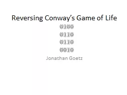 Reversing Conway’s Game of Life