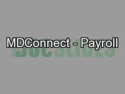 MDConnect - Payroll