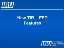 New TIR – EPD
