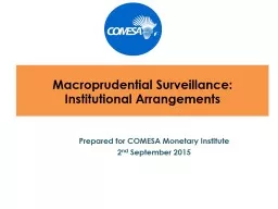 Macroprudential Surveillance