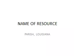 NAME OF RESOURCE