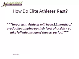 How Do Elite Athletes Rest?