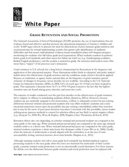 White Paper White Paper Grade Retention and Social Pro