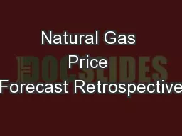 Natural Gas Price Forecast Retrospective