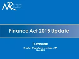 Finance Act 2015 Update