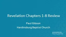 Revelation Chapters 1-8 Review