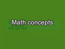 Math concepts